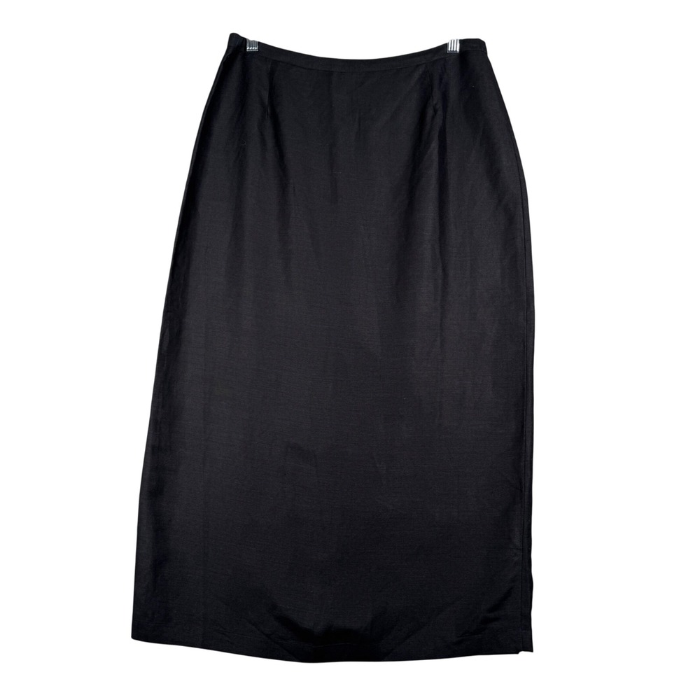 Dina K Skirt Midi Professional Career Wear Secretary Neutral Black Womens Size M